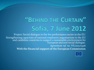 *Behind the Curtain* Sofia, 7 June 2012