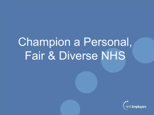 Champion a Personal, Fair and Diverse NHS