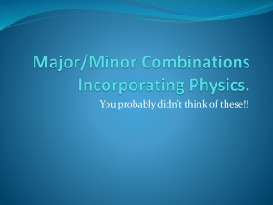 Major/Minor Combinations Incorporating Physics.