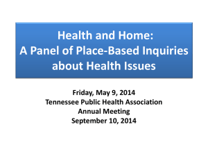 Place based Session - Tennessee Public Health Association