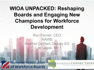 WIOA Unpacked for the New Board