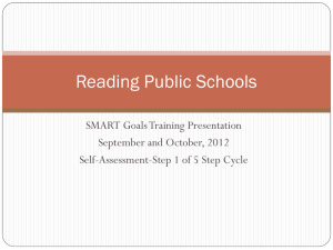 SMART Goals Training Presentation-Self-Assessment