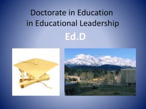 Doctorate in Educational Leadership