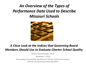 Data Presentation - Missouri Charter Public School Association