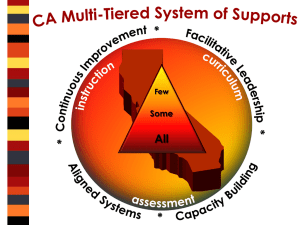 Multi-tiered Systems of Support (MTSS)