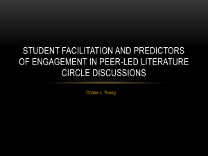 Student facilitation and predictors of engagement in peer