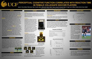 Perceptual Cognitive Function Correlates With Reaction Time In