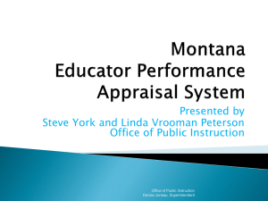 Montana EPAS Educator Performance Appraisal System