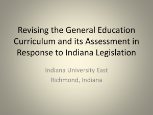 Revising the General Education Curriculum and its Assessment in