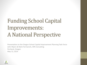 Funding School Capital Improvements