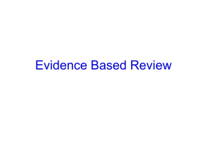 Evidence Based Review