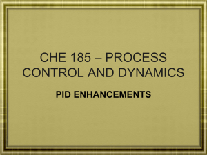 Lect. 26 CHE 185 – PID ENHANCEMENTS