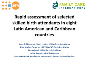Rapid Assessment of Skilled Birth Attendants in Eight Latin