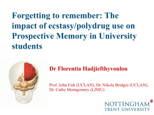 The effect of Ecstasy/polydrug use on Prospective