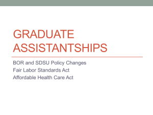 Graduate Assistantships - South Dakota State University