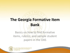 How to Access the Formative Item Bank