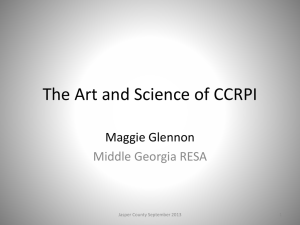 The Art and Science of CCRPI