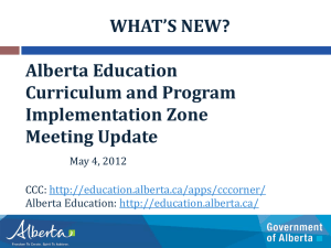 Alberta Education Updates