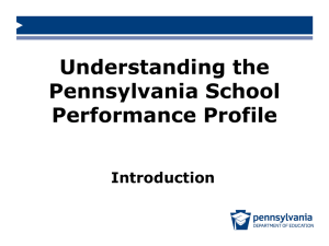 Understanding the Pennsylvania School Performance Profile