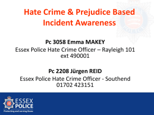 Stop the Hate - tackling hate crime in Essex