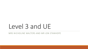 Level 3 and UE Presentation ppt