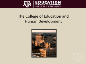 College of Education and Human Development 2011-2012