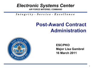 Session 4- Course 22 Post Award Contract Administration_ptI