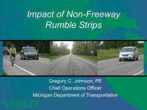 Impact of Non-Freeway Rumble Strips