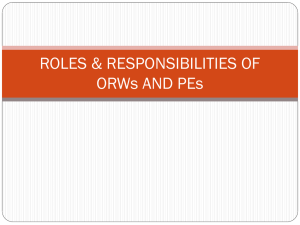 Module 1 Session 4 - Roles and responsiblities