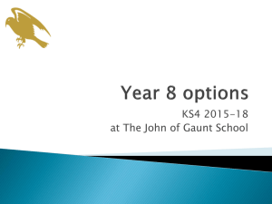 options - The John of Gaunt School