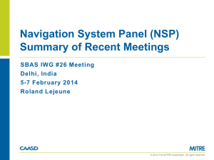 IWG26_NSP_summary_Feb2014 - Air Navigation Services