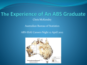 Slides – Chris McKendry - The Statistical Society of Australia