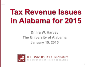 Tax Revenue Issues in Alabama for 2015