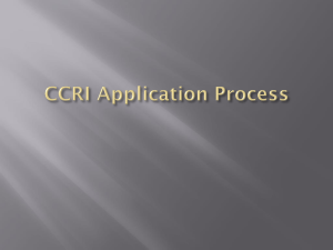 CCRI Application Process - Cranston Public Schools