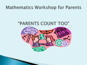 Parents Count Too Presentation