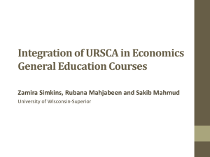 Integration of URSCA in economics general education courses