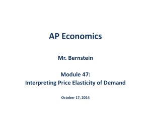 Module 47 - Interpreting Price Elasticity of Demand