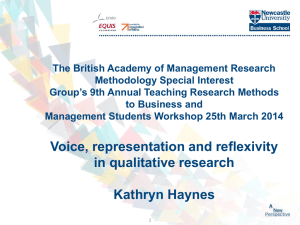 Kathyrn Haynes slides - British Academy of Management