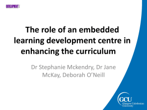 The role of an embedded learning development centre in enhancing