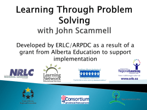 ERLC Learning through problem solving