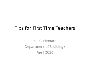 First Time Teaching Tips