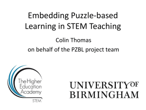 Embedding Puzzle-based Learning in STEM