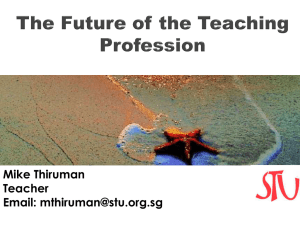 The Future of the Teaching Profession?