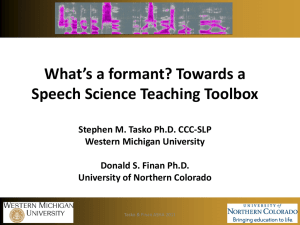 What*s a formant? Towards a Speech Science Teaching Toolbox