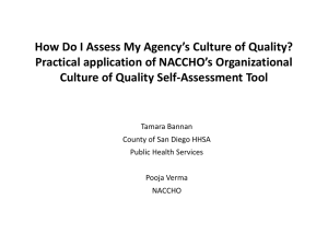 How Do I Assess my Organization`s Culture of Quality?