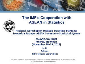 The IMF`s Cooperation with ASEAN in Statistics