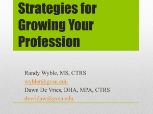 Strategies for Growing Your Profession