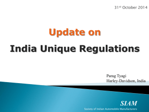 Vehicle Regulations - Society Of Indian Automobile Manufacturers