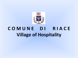 COMUNE DI RIACE Local Authority
