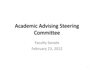 Academic Advising Steering Committee, Presentation to Faculty